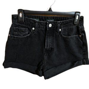 Wild Fable Black Denim Highest Rise‎ Mom Shorts